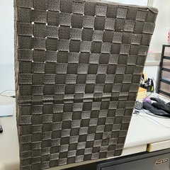 ロ 2508-333 収納ボックス バスケット ダークブラウン 中古の画像