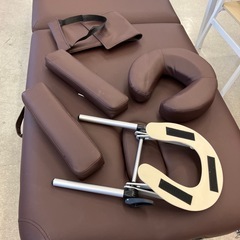 K2508-131 軽量折りたたみマッサージベッド ブラウン キズ汚れ有りの画像
