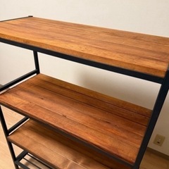 天然木製シェルフの画像