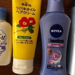 シャンプー　冷感スプレー　トリートメント　ハンドクリーム　ボディーソープ　シェービングクリーム　椿油　ヘアオイル　まとめての画像