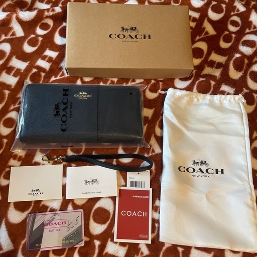 新品未使用♥️COACH長財布 ブラックC3441 付属品あり?‪‬