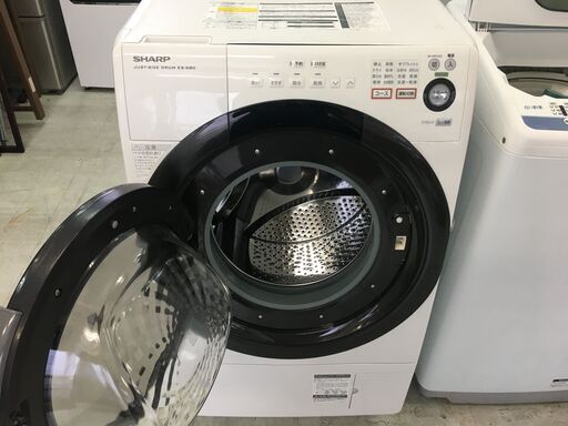 洗濯機の分解クリーニング行っています！配送設置込み　シャープ6.0K洗濯乾燥機　2016年製　分解クリーニング済み！！