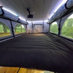 キャンピングカー　軽トラック　シェル　ポップアップテント付　フルキャンパー・車中泊仕様の画像