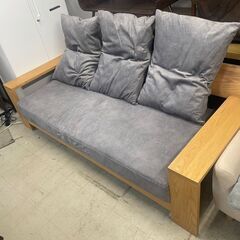 リサイクルショップどりーむ荒田店　No4353 ナガノインテリア　三人掛けソファ　ウッドフレーム　定価約２０万超え　お買い得品♪　専用ソファカバーもセット♪の画像