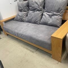 リサイクルショップどりーむ荒田店　No4353 ナガノインテリア　三人掛けソファ　ウッドフレーム　定価約２０万超え　お買い得品♪　専用ソファカバーもセット♪の画像