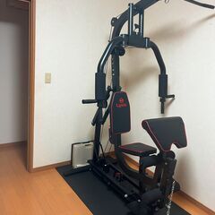 ホームジム マルチ トレーニング 器具 セット 総合 大型 ワイヤー式 マシン 重りの無い静音設計 BODY WEIGHT GYM DX LS-SA-690の画像