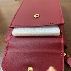スマホショルダー 赤　ポーチ 財布ショルダー FOREVER LOVELYの画像