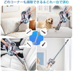 掃除機　コードレス　自立式　ワンタッチゴミ捨て　サイクロン式　LEDライトの画像