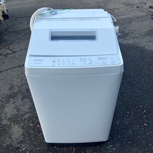 【札幌市内配達送料無料】日立　2024年製　BW-G70K-W ビートウォッシュ　全自動洗濯機