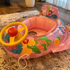 ハンドル付き足入れベビー浮き輪