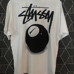 STUSSY x NIKE 8 Black ball Tシャツ 半袖 ホワイトの画像