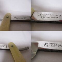 G∀240 西洋剃刀 ヘンケルス ドイツ ゾーリンゲン 17 J.A.HENCKELS SOLINGEN ZWILLINGSWERK 17 検：カミソリ 髭剃り 理容室 床屋の画像