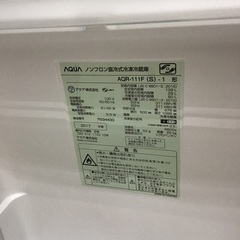 ◇ドリーム1号館◇AQUA/アクア 2ドア冷蔵庫 AQR-111F 2017年製 109Lの画像