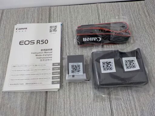 展示品 開封品 CANON デジタル一眼カメラ EOS R50 ダブルズームキット ブラック RF-S18-45㎜ RF-S55-21
