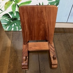 鉄製円盤＋木製皿立てセット（直径約44.5cm）展示・装飾に　飾り皿の画像