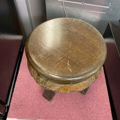スツール　No.3822　木製　ロータイプ　猫脚　【リサイクルショップどりーむ天保山】の画像
