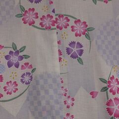 ジュニア浴衣★丸に花★siz１５０の画像