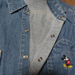 🆕デニムシャツ★ワンポイント付きMickey Mouse🆕の画像