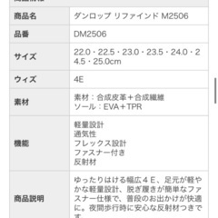 ダンロップ スニーカー　23㎝　 ファスナー付きの画像