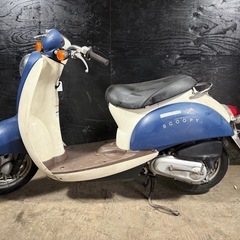 ★支払総額3.6万円★関東圏内即日配送可能！全車走行テスト済みです！ ホンダ クレアスクーピー 白/青 AF55 フロントタイヤ新品！ 4スト！バッテリー新品！ おしゃれなスクーピー！の画像
