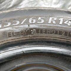 ブリジストン タイヤ 155/65R14 2021年　残り溝 4-5mmの画像