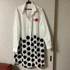 グラニフ　シャツワンピース　きんぎょがもげた　完売品　五味太郎　ドット　綿100の画像