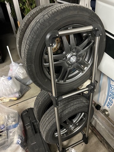 夏タイヤ4本　155/65R13 4穴　オフセット48