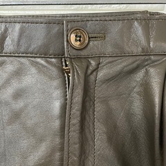 Partimna ブラウン レザーパンツ 革パン サイズ7 美品の画像