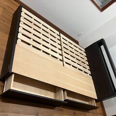GRANZ セミダブル ベッドフレーム　すのこ　引き出し付きの画像