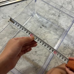 収納　冷蔵庫用　収納ケース　野菜室など　小分け用に　とって付き　取手付きの画像