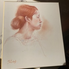 女性画　色紙　４枚の画像