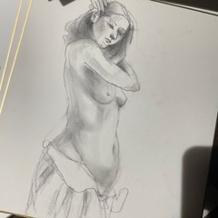 女性画　色紙　４枚の画像
