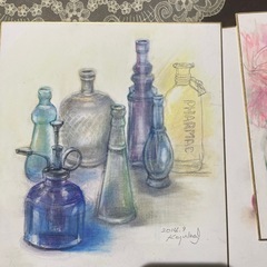 色紙画　４枚セットの画像