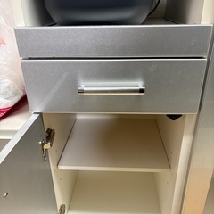 レンジ台 炊飯器ラック 食器棚の画像