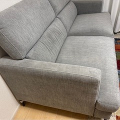 ニトリ　3人掛け布張りソファ(サザーラ GY)
の画像