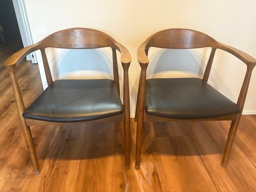 【受取人決定】美品✨ダイニングチェア2脚セット(ブラウン)