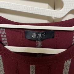 ナノユニバース　ジャガードストライプTシャツの画像