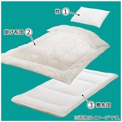 【未使用】シングル布団セット　マットレス　カバー付きの画像