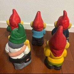 カントリー　こびと　5人　ガーデン用品　置き物　オブジェの画像