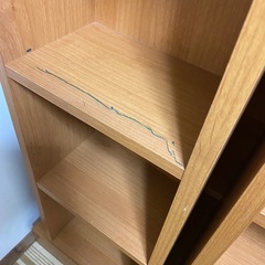 差し上げます！スライド式
木製回転式マルチ収納ラック本棚　可動棚・2列タイプ）の画像