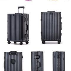 スーツケース キャリーケース M 3泊4日 多機能 ブラック アルミフレームの画像