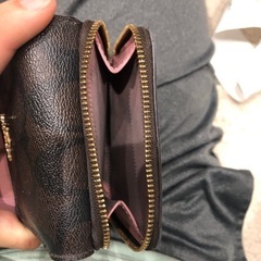 COACH 三つ折り財布 ブラウンの画像