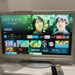 テレビ32型、テレビ台、Amazon fire stickセットの画像