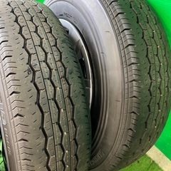 新車外し ハイエース純正タイヤホイール4本セット 2025年製造 BRIDGESTONE 195/80R15　の画像
