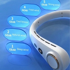 ネッククーラー 首掛け扇風機 冷却プレート 1秒冷却　トリプルモーター 2025最新 新品未使用の画像