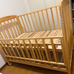 ベビーベッド ハイタイプ 床板すのこ タチベッド(1台)【カトージ(KATOJI)】　マットレスなどセットの画像