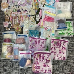 ハンドメイド  材料 素材 いろいろ 大量の画像