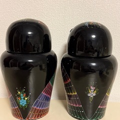 ヴィンテージ ロイヤル タイ スタイル 漆塗り フクロウ型 蓋付き容器の画像
