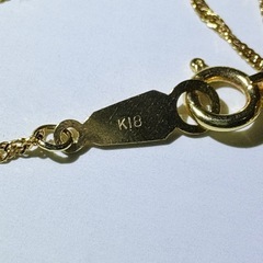 K18 ピンクカラー ネックレスの画像