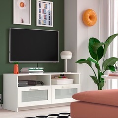 イケア　BRIMNES テレビ台　ホワイトの画像